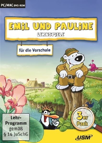 Emil und Pauline - Lernspiele für die Vorschule, 1 DVD-ROM: In der Stadt; Auf dem Bauernhof 2.0; Auf - United Soft Media...