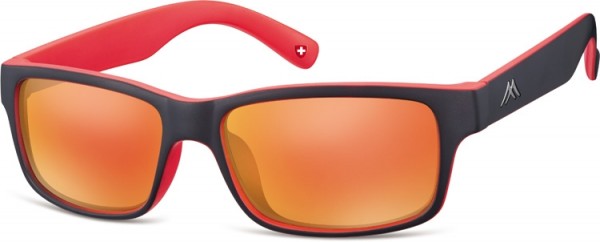 Montana Sonnenbrille Matt Black/Matt Red - Montana