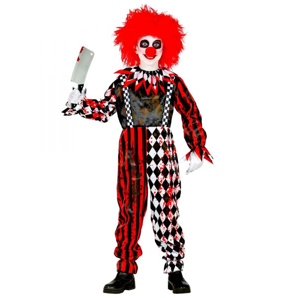 Killerclown (Overall, Kragen), 116 cm / 4-5 Jahre - Widmann