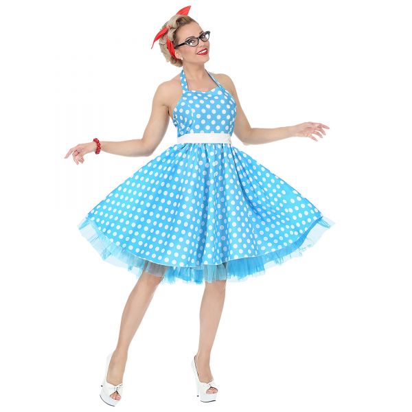 50er Jahre Mode (Kleid mit Petticoat, Gürtel), M - Widmann