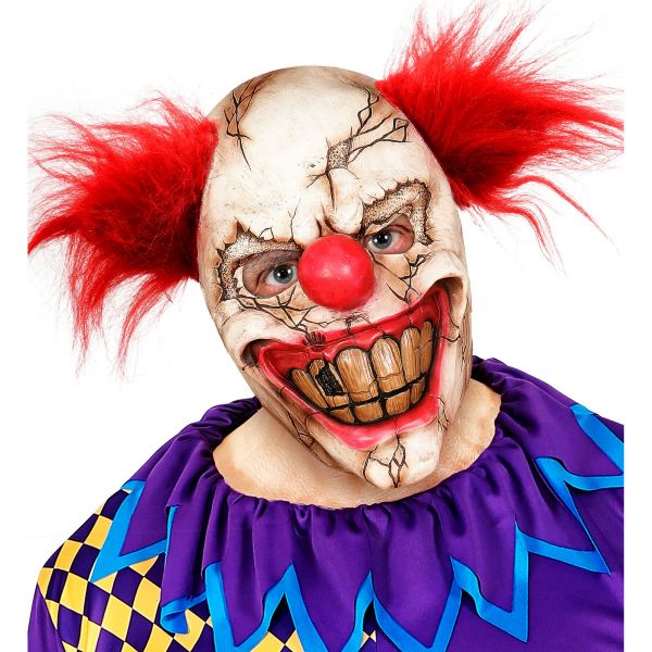 Killer Clownmaske mit Haar, - Widmann