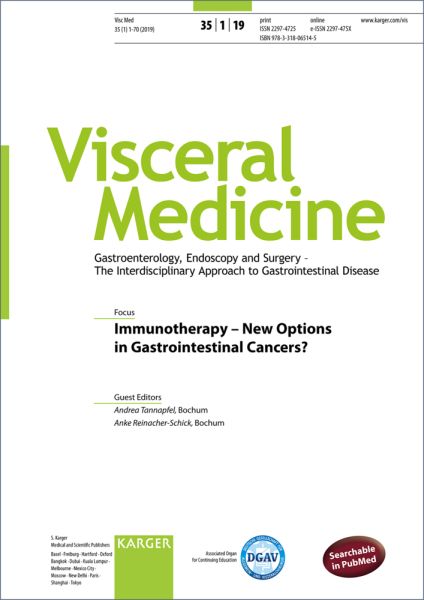 Immunotherapy - New Options in Gastrointestinal Cancers?: Special Topic Issue: Visceral Medicine 201 - Karger