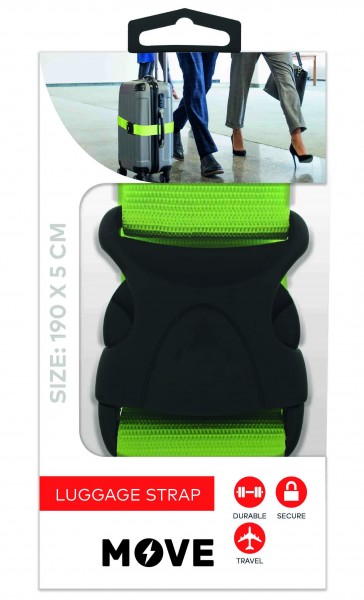 Move Luggage Strap 190x5cm, Green - Move