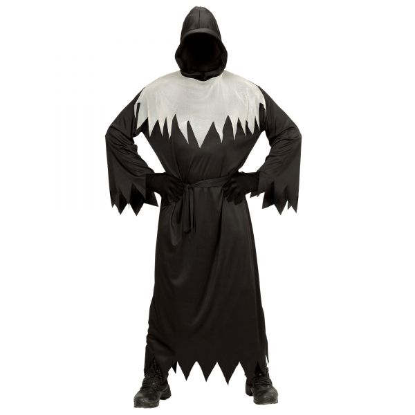 Ghoul (Robe mit Kapuze und Maske Unsichtbares Geicht, Gürtel), XXL - Widmann