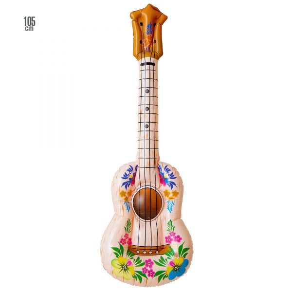 Aufblasbare Gitarre Hula 105 cm, - Widmann