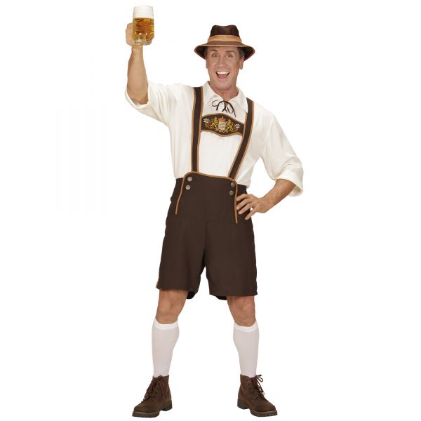 Bayer (Lederhosen, Hemd, Socken, Hut), XXL - Widmann
