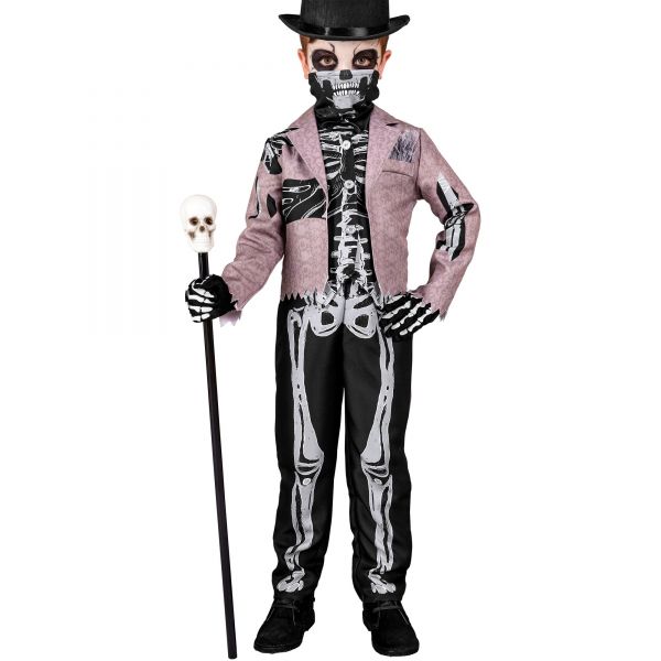 Skelegroom (Frack mit Weste, Hose, Maske), 116/4-5 Jahre - Widmann