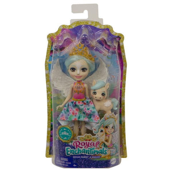 ENCHANTIMALS Enchantimals Royals Pegasus Paolina & Wingley, Puppe 15 cm, Zubehör, ab 4 Jahren - ENCHANTIMALS