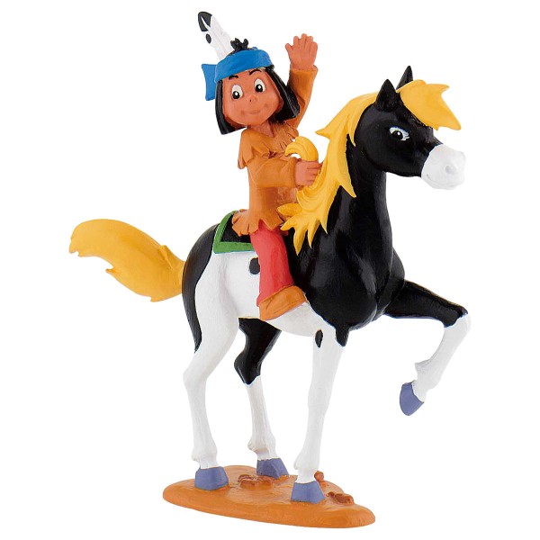 Bullyland Yakari auf Kleiner Donner, 8 cm - Bullyland