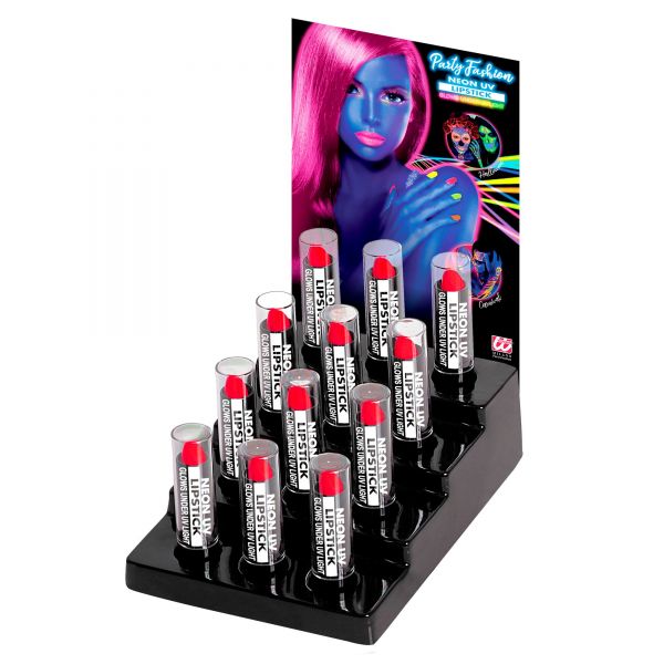 Neon pinker Lippenstift - 6 Ml, - Widmann