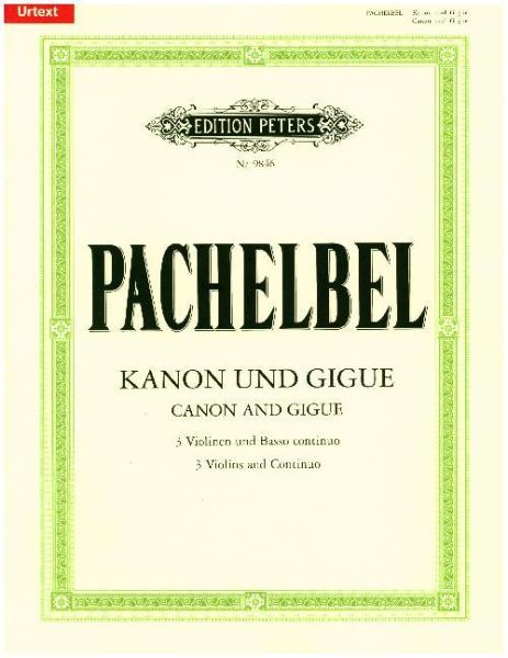Kanon und Gigue für 3 Violinen und Basso continuo - Edition Peters
