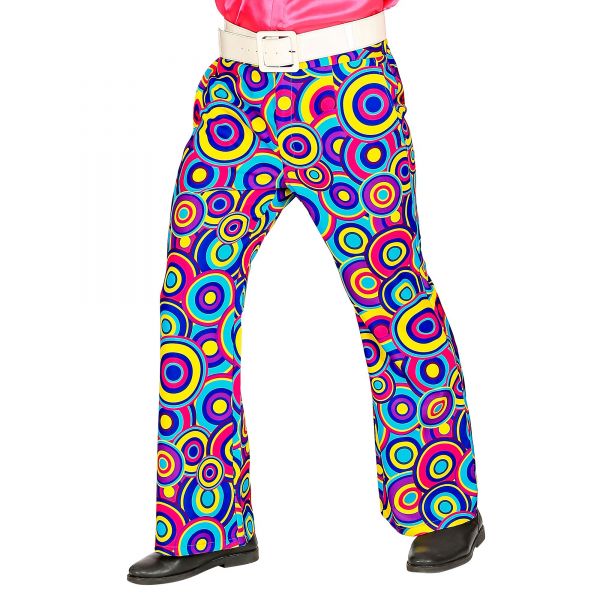 The 70s Groovy Style - Blue Bubbles (Hose), L/XL - Widmann