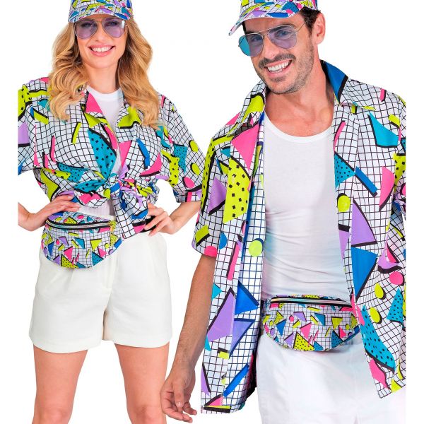 The 80s Funky Fashion - Funky White (Hemd), S/M - Widmann