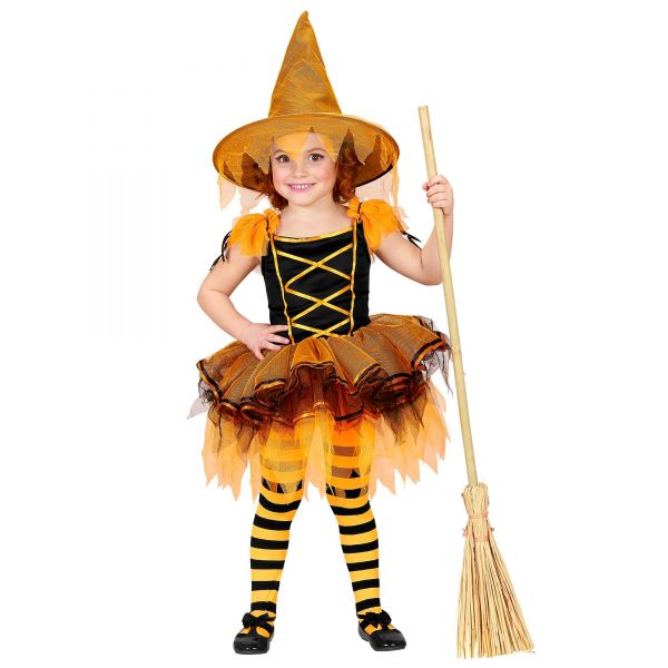 Ballerina Hexe (Kostüm mit Tutu, Hut), 110/3-4 Jahre - Widmann